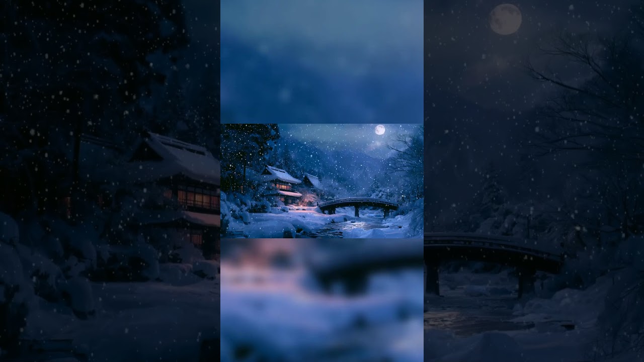 Slip into a quiet winter night in Japan ❄️