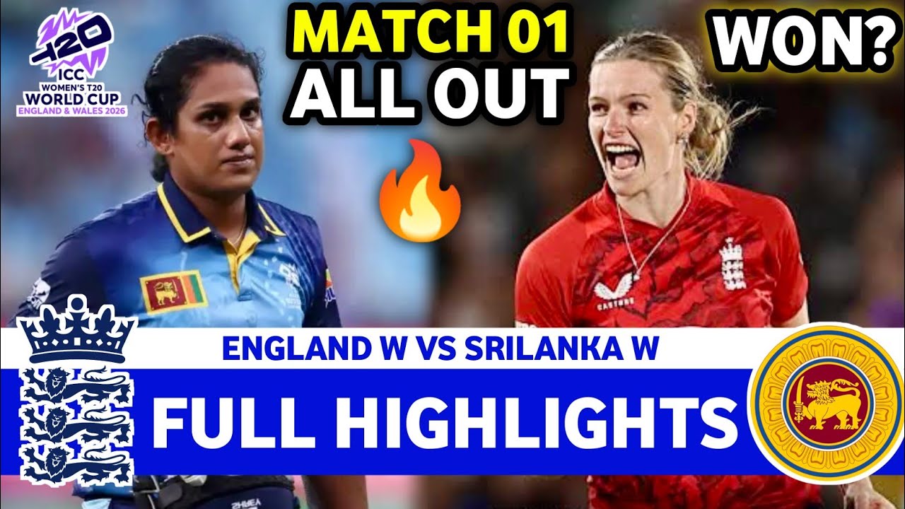 Sri Lanka vs England ICC Women's T20 World Cup Match 1 Full Highlights 2026 | SL W VS ENG W