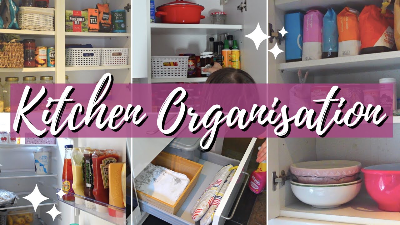 Clean and organise my kitchen with me | deep clean with me uk 2021 for kitchen organisation ideas