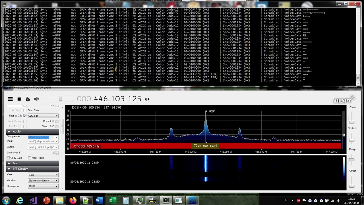 Listen to an encrypted dPMR voice with DSD