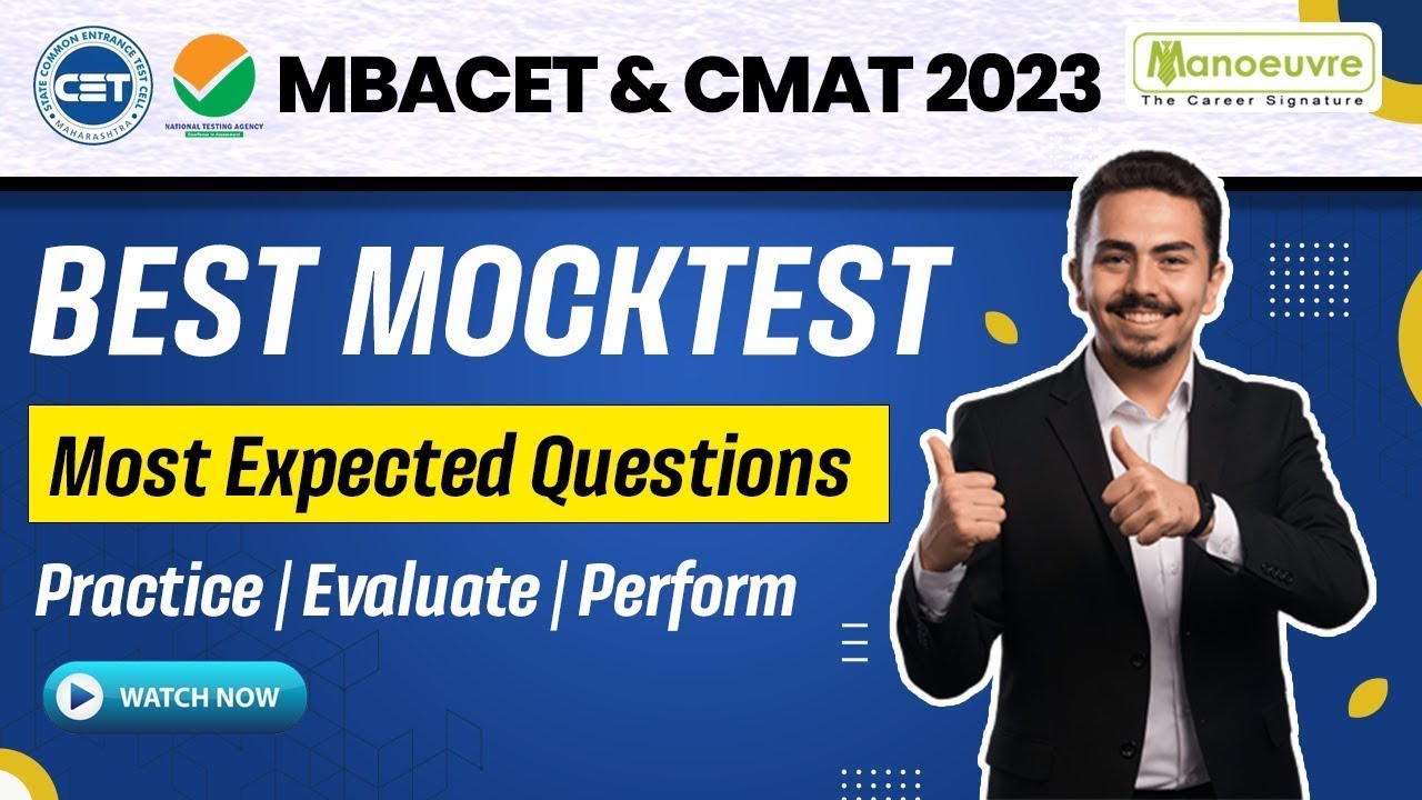 MBACET  & CMAT 2023 - Best Mock Test | Most Expected Questions | Practice | Evaluate | Perform