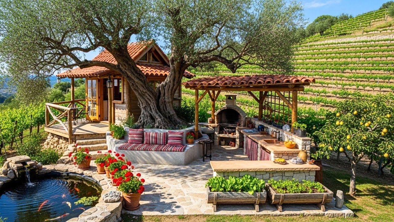 45 Mediterranean Tiny Homes Built Around Ancient Olive Trees And Hillside Views