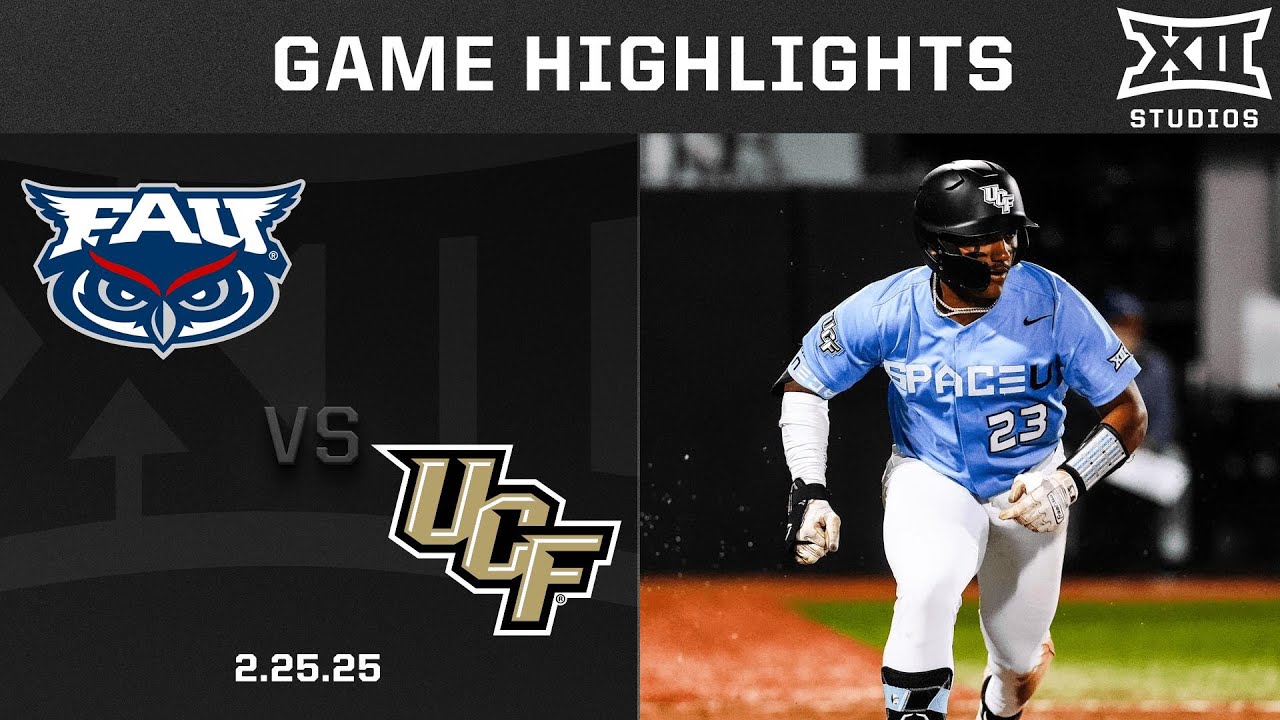 Florida Atlantic vs. UCF (2.25.25) Highlights | 2025 Big 12 Baseball