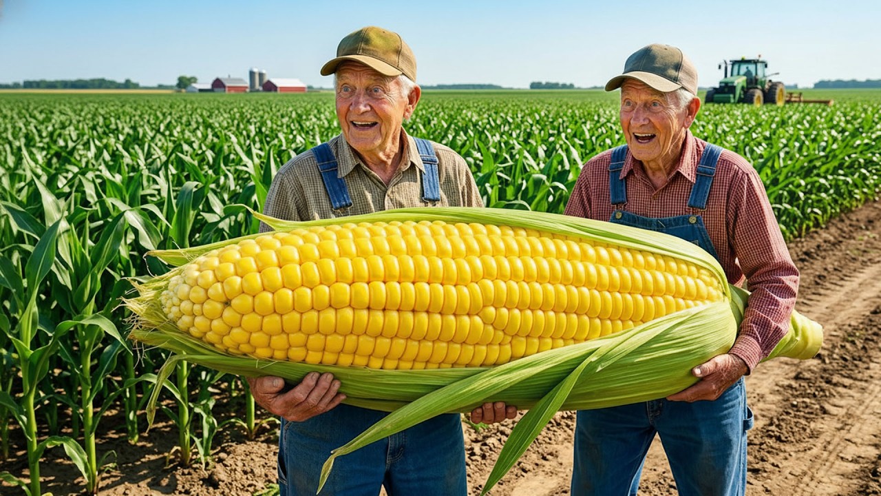 Golden Corn Evolution: From Precision Planting to Massive Industrial Harvest & Processing