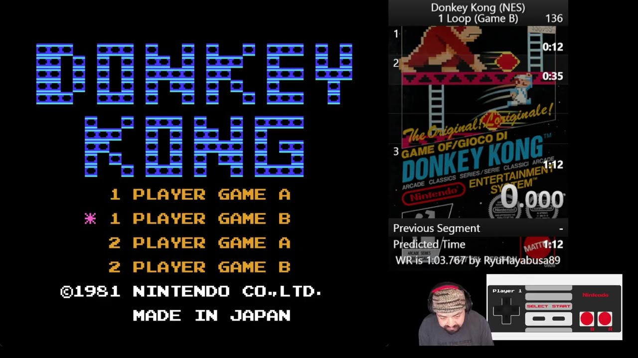 Donkey Komg (NES) GAME B 