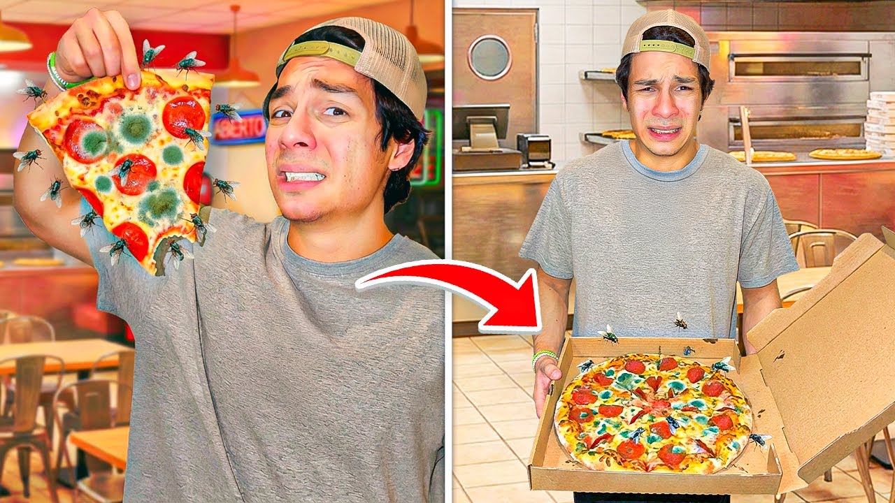 PROBANDO LAS PIZZAS MÁS ASQUEROSAS DEL MUNDO *vomitamos* - Yair17