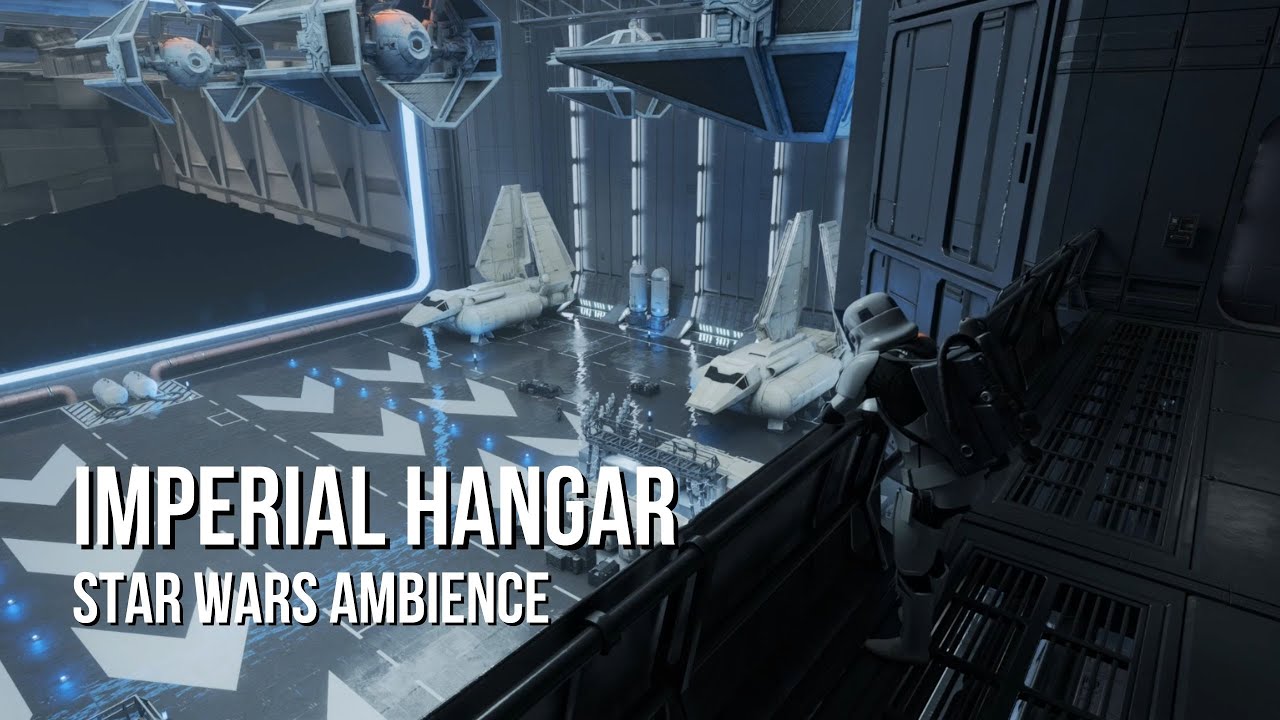 Imperial Catwalk Patrol | Star Wars Ambience | Hangar Sounds, Quiet Chatter, White Noise