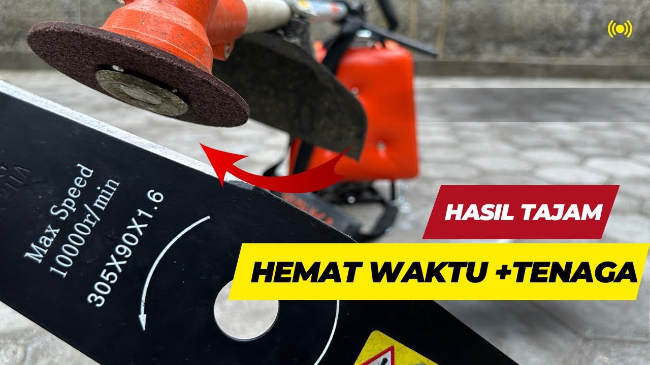 Cara Baru‼️Asah Pisau Mesin Potong Rumput Cepat Aman