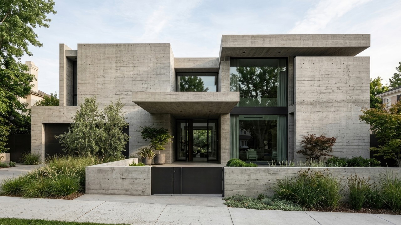 Brutalist Meets Luxury: Modern Concrete House Redefining Minimalist Living
