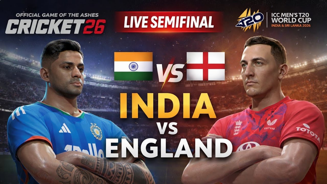 INDIA vs ENGLAND T20I SEMIFINAL LIVE 🔴 | T20 World Cup 2026 | Cricket 26 Gameplay