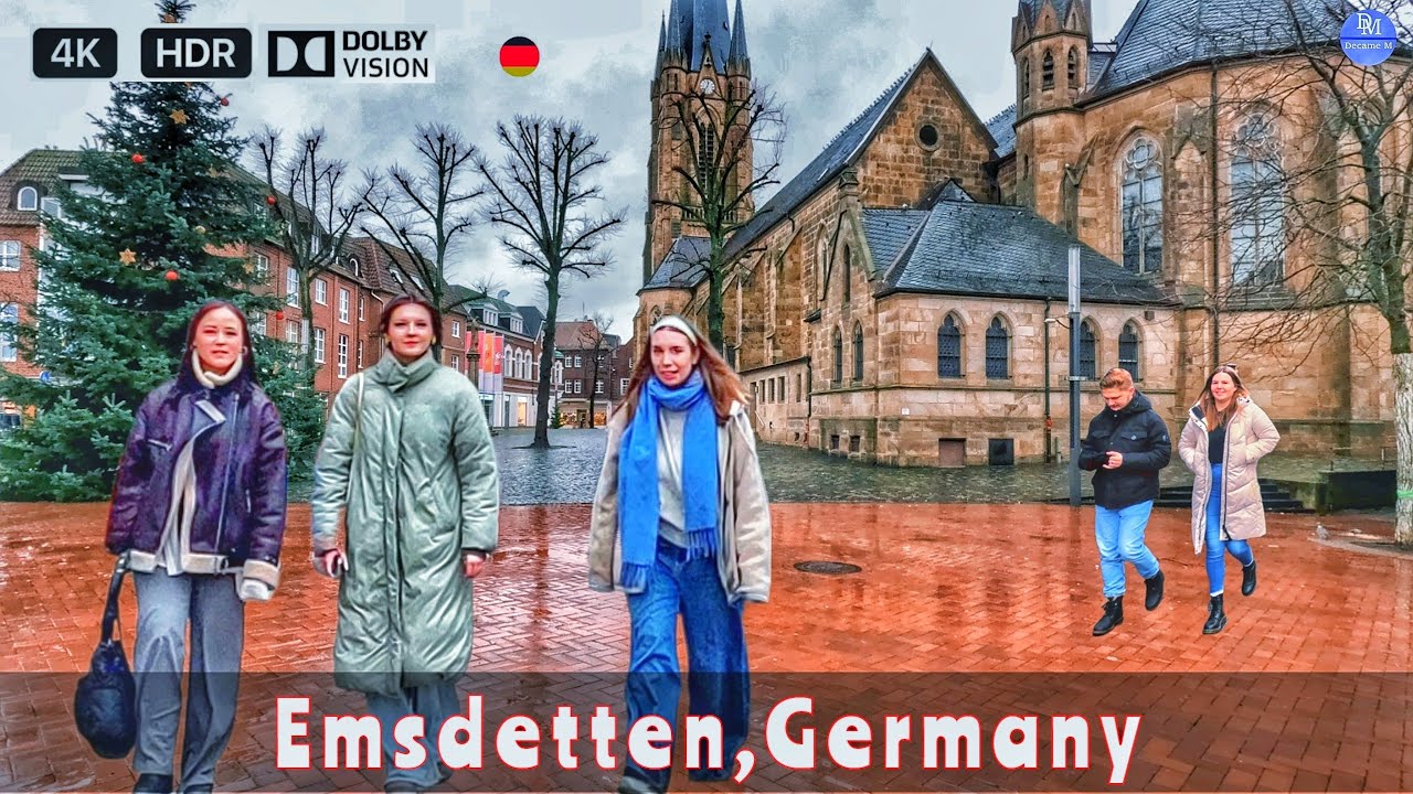 Emsdetten,Germany / Tour in Emsdetten in der Innenstadt in 4k HDR