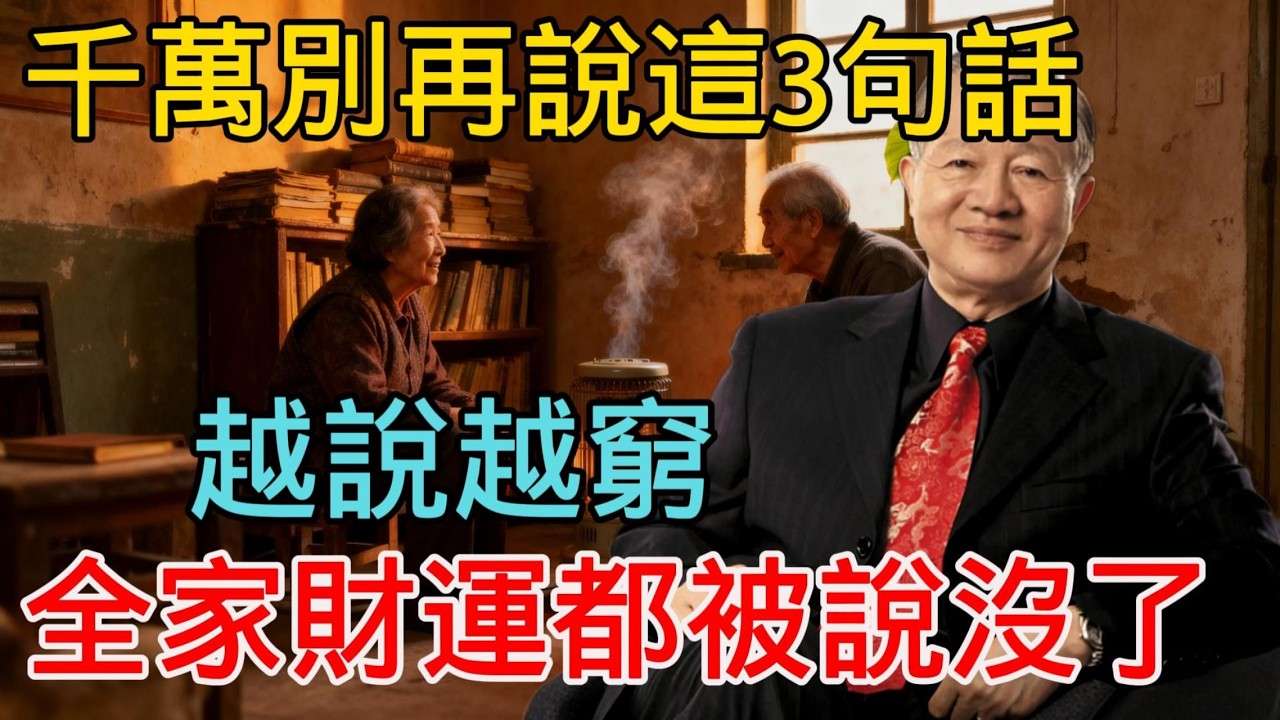 2026 丙午年別犯口忌！這 3 句 「窮話」 最傷財運，越說越窮，改了才會富#曾仕强#居家風水 #中醫養生 #鎮櫃法 #經方