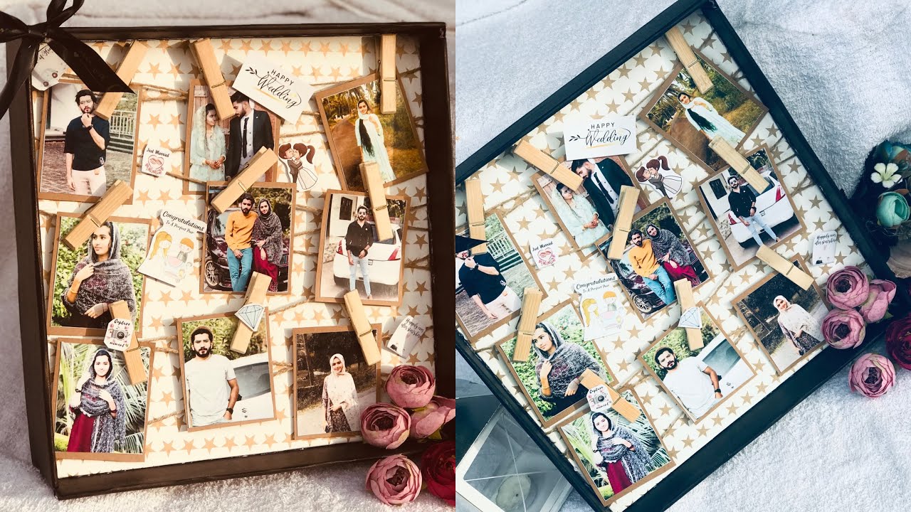 Hand Made Picture Frame Makin at Home/Photo Frame DIY ideas/Marriage Gift/couple gift/Photo frame/