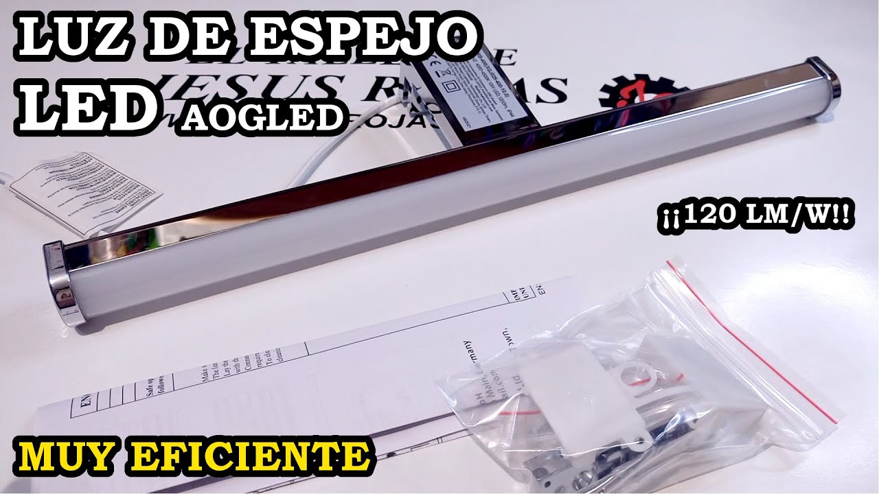 Luz de Espejo LED Aogled. Muy Eficiente, 120 lm/W. 300