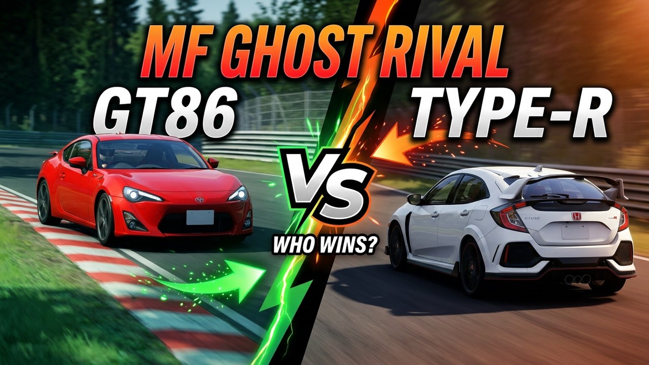 MFGhost Rival Showdown At The Nurburgring - Toyota GT86 vs Honda Civic Type-R FK8