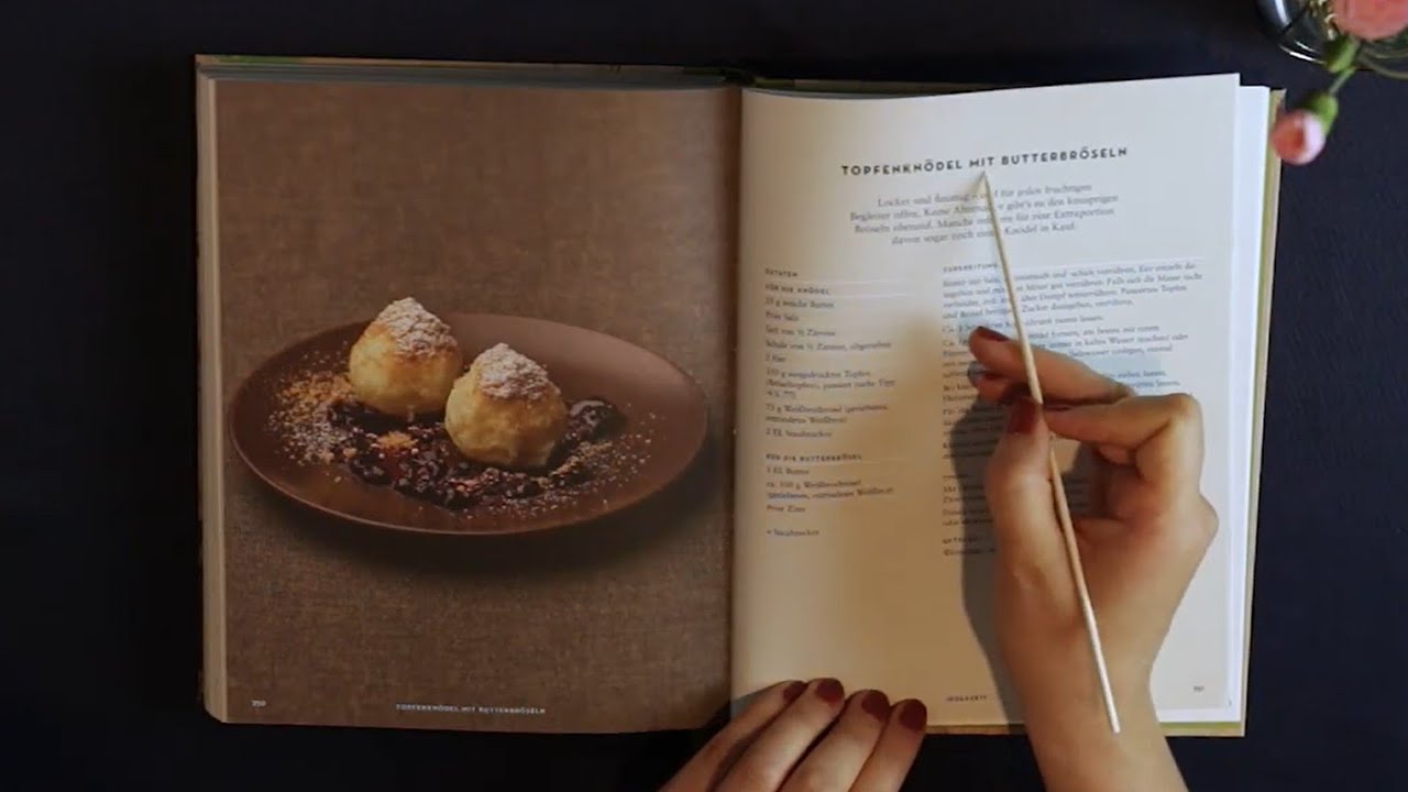 ASMR Gentle and Relaxing Recipe Tracing - Austrian & Vegetarian Dishes (soft spoken)