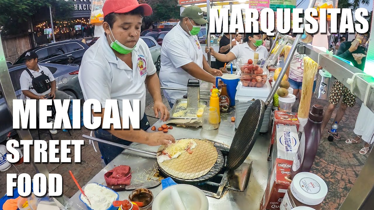 Uliczne jedzenie Meksyk | Marquesitas | 4K 60fps