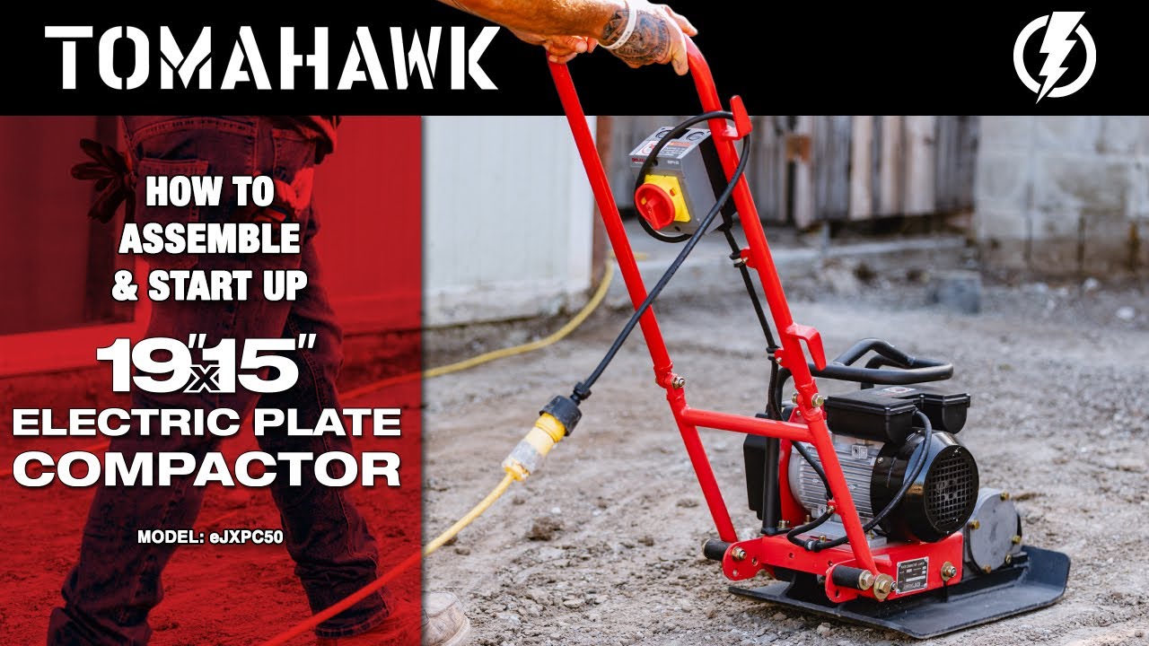 Electric Plate Compactor Unboxing, Assembly, and Start Up