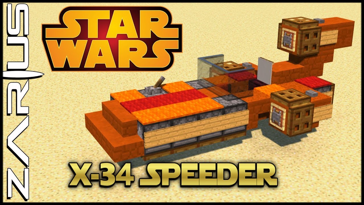 Minecraft: Star Wars: X-34 Speeder Tutorial.