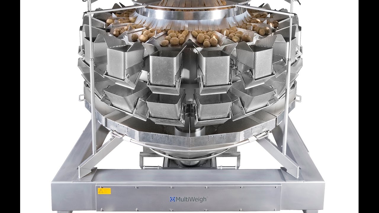 Food Automation presents MultiWeigh multihead weigher + InnoTech VFFS machine packing 5kg potatoes