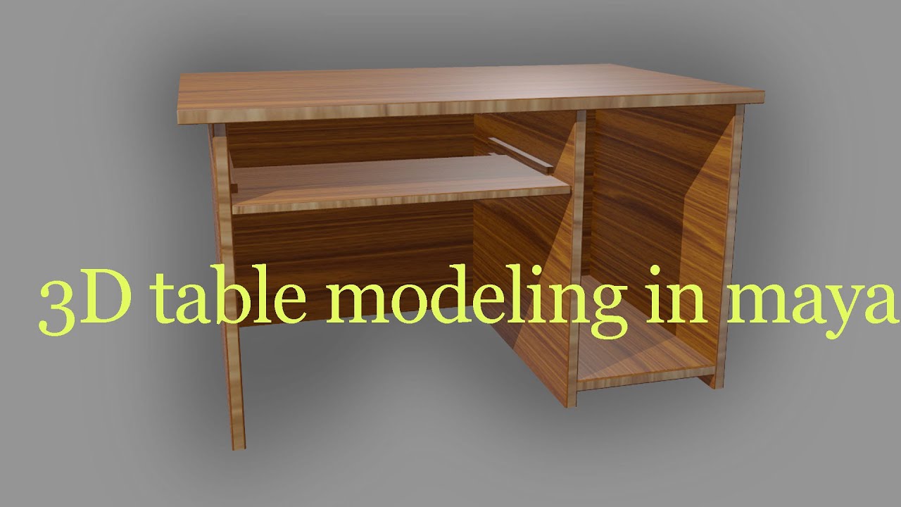 Computer Table 3d modeling in maya