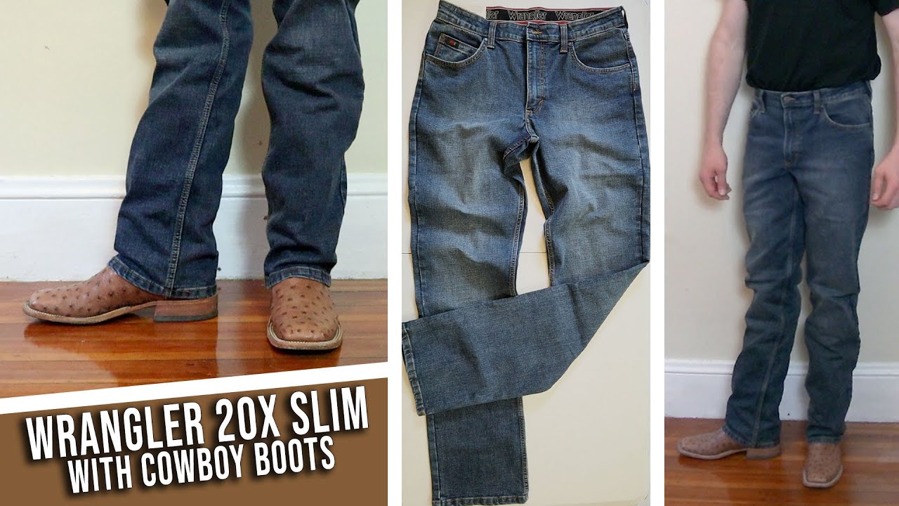 Wrangler 20x Jeans Slim Fit FLEX AND STRETCH with Cowboy Boots!