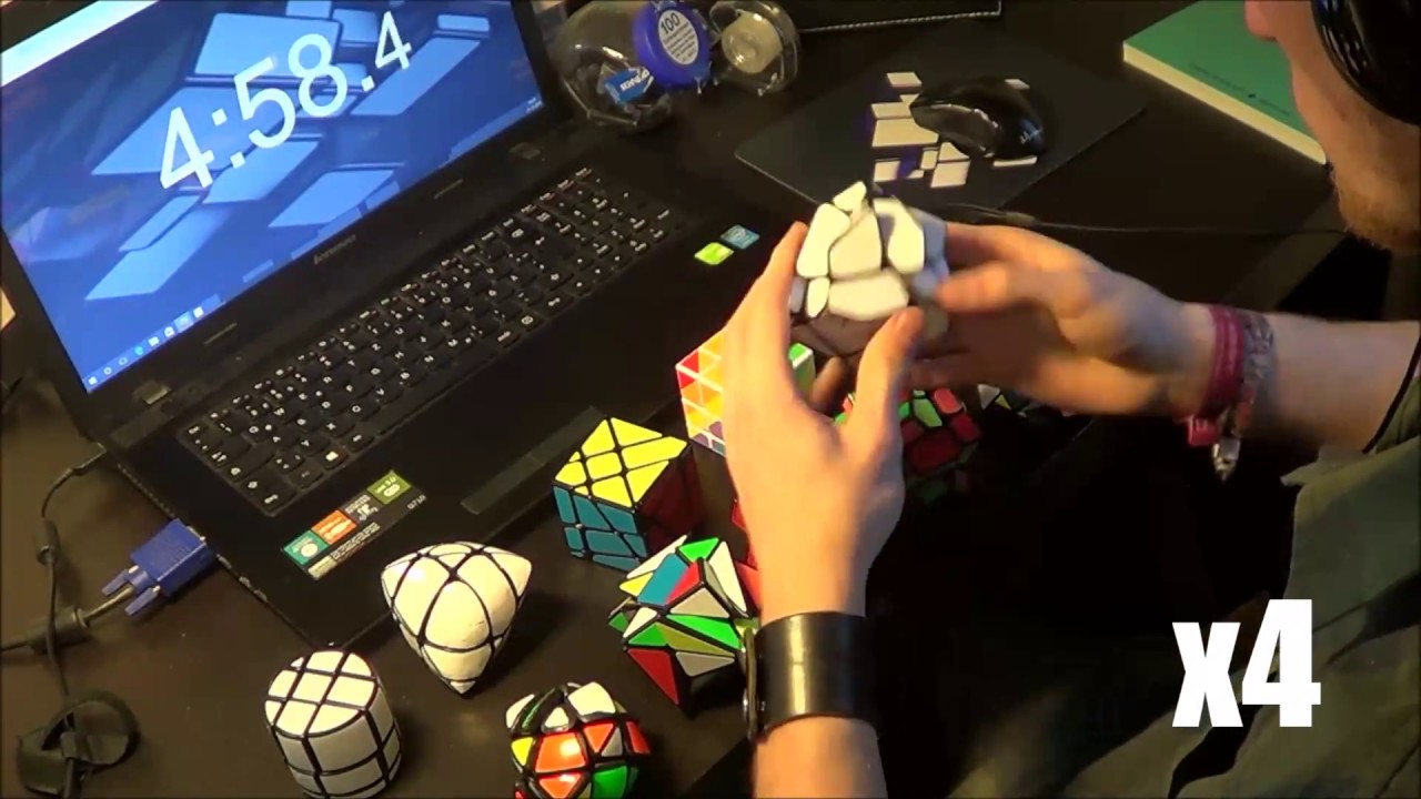 Solving 10 different 3x3 Shape-mods in 9 minutes!!!