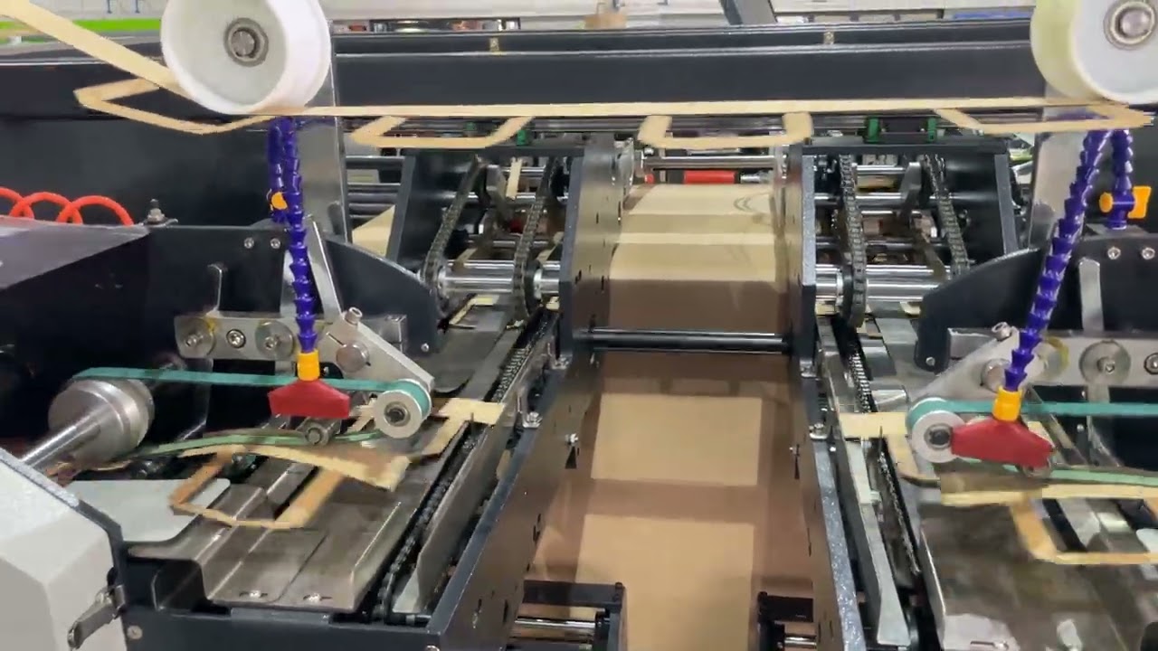 ROKIN RKHF-460F full automatic paper bag machine with flat handle.