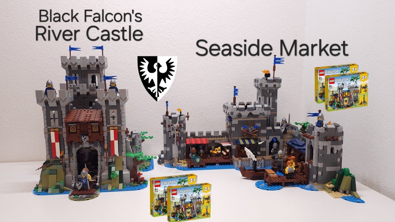 LEGO Medieval Seaside Market or Black Falcon&rsquo;s River Castle 