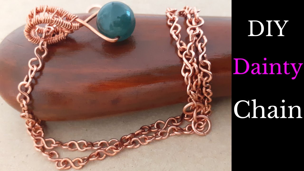 How to Make a Simple Chain Necklace at Home | Dainty Necklace Copper Chain | Infinity Necklace Chain