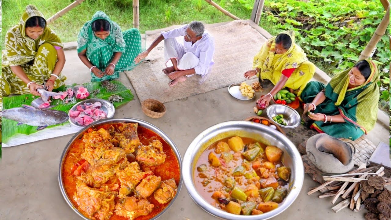 পপি কিচেনে আজ 4kg ওজনের আড় মাছের তেলঝাল রান্না হলো সাথে পটল চিংড়ি রেসিপি || fish curry recipe