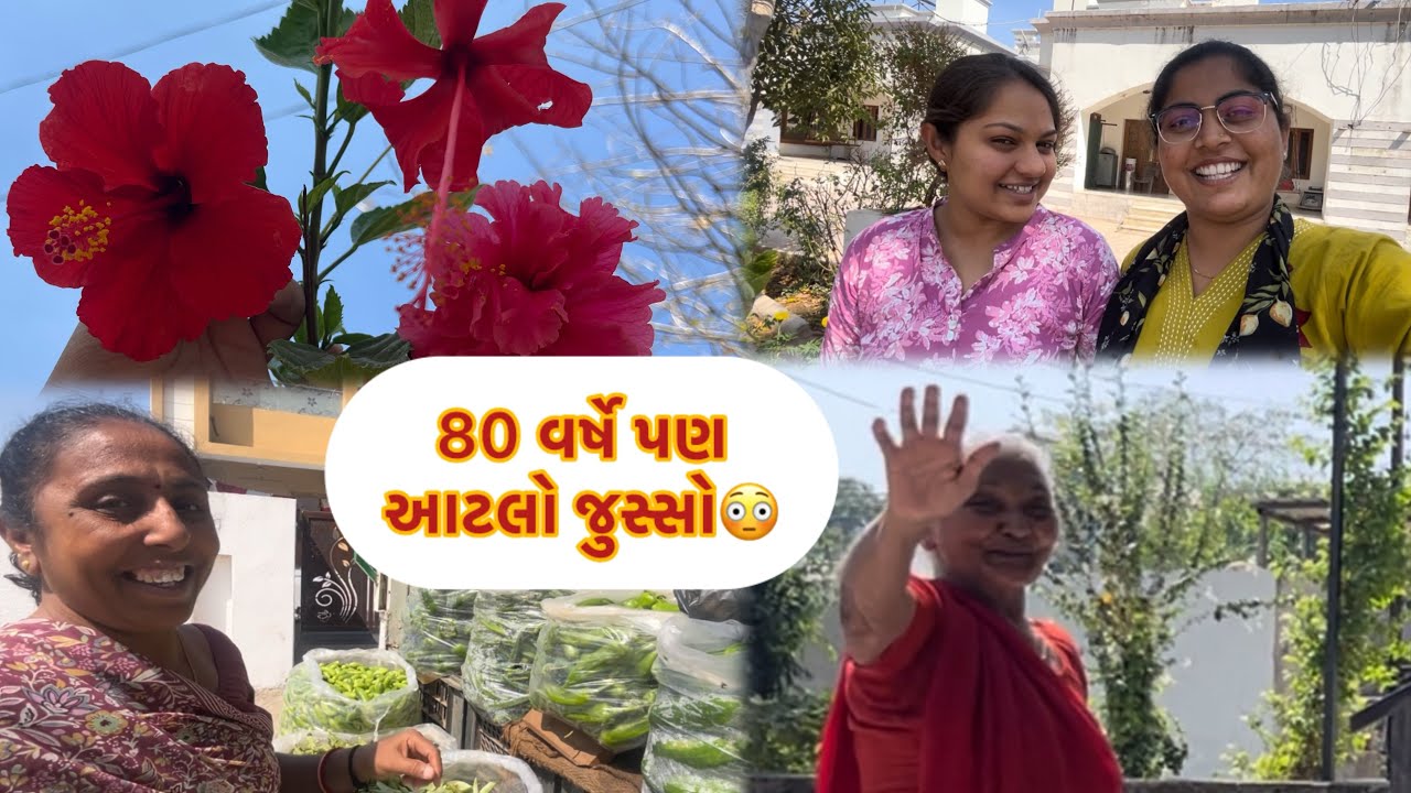 દાદીને થયા છે 80 વર્ષ પણ એમનો જુસ્સો વખાણવા જેવો..🙌 #oldest #griyapatelvlogs #dailyvlog 
