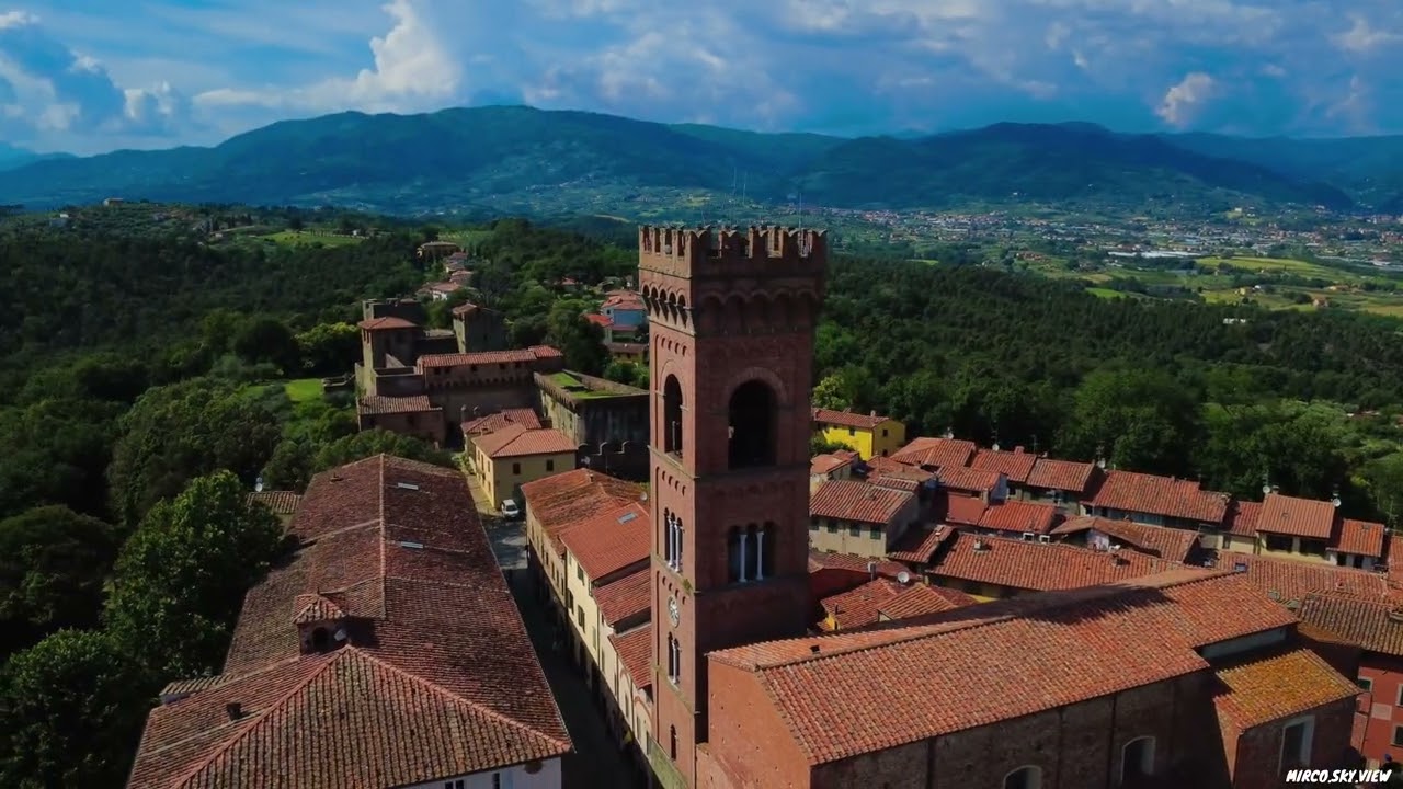 𝙈𝙊𝙉𝙏𝙀𝘾𝘼𝙍𝙇𝙊-𝙇𝙐𝘾𝘾𝘼 (𝙇𝙐) ✈️ #tuscany #toscana #Lucca #dji #drone 