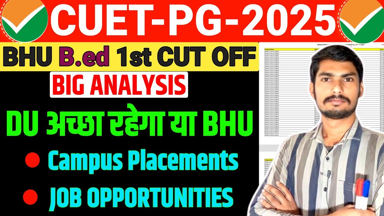 BHU B.ed 1st CUT OFF 2025 || 2nd How much? CUET PG BHU BED CUT OFF 2025 || CUET PG Cut Off 2025 #...