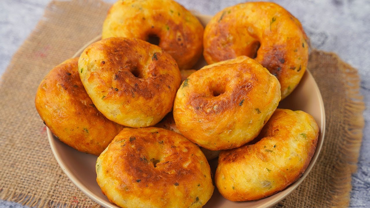 Хрустящие картофельные пончики | Быстрые и хрустящие картофельные пончики