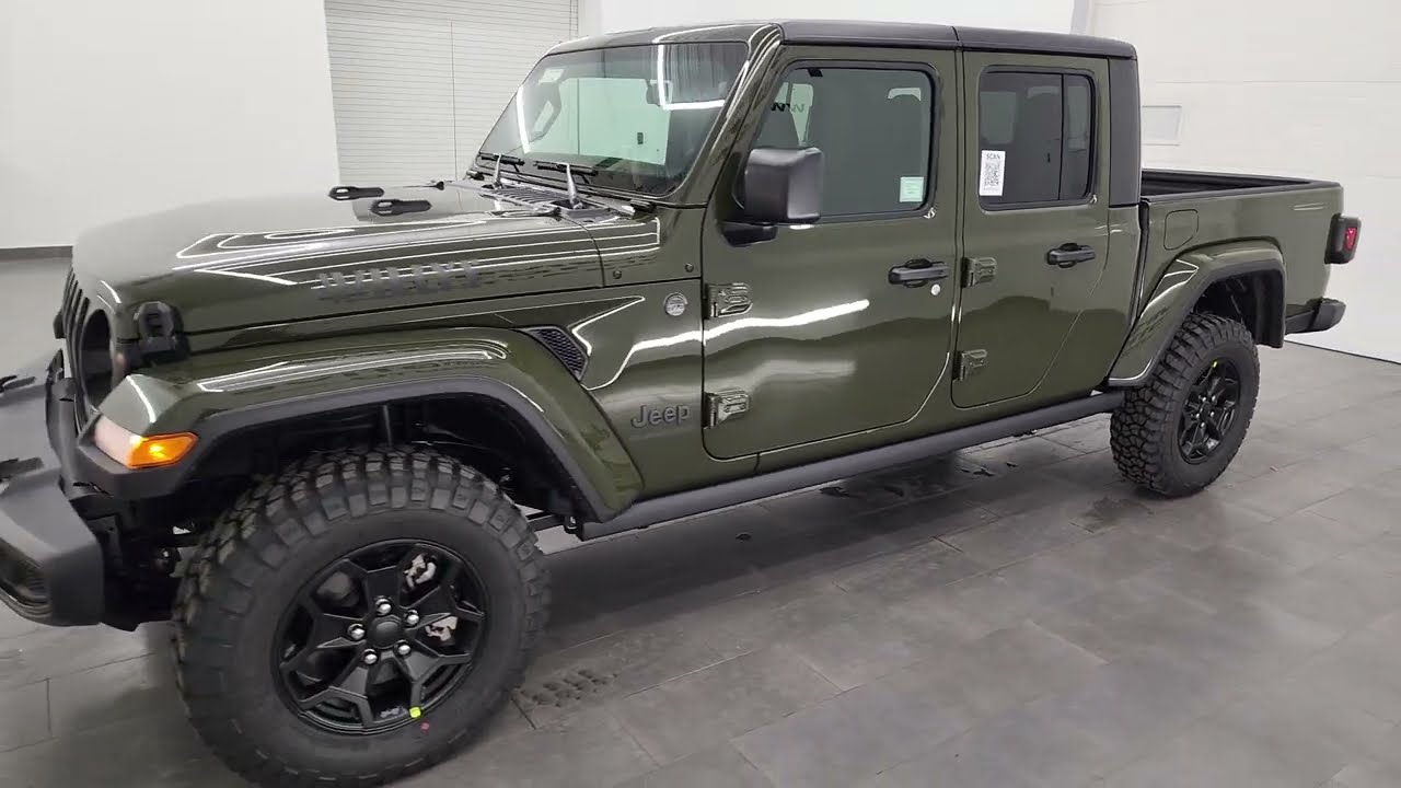 2023 JEEP GLADIATOR WILLYS SARGE GREEN ECODIESEL 4K WALKAROUND 23J20 SOLD!