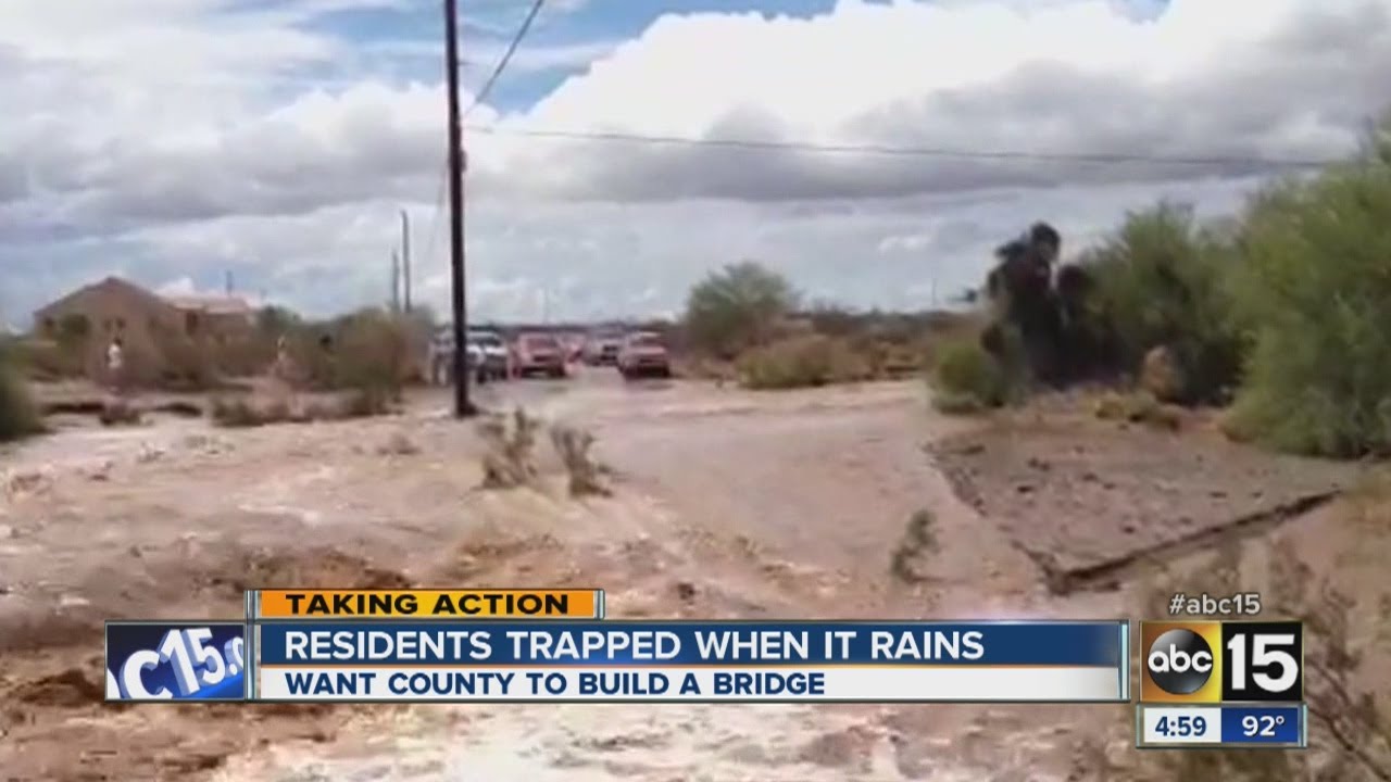 Wittmann residents trapped when it rains