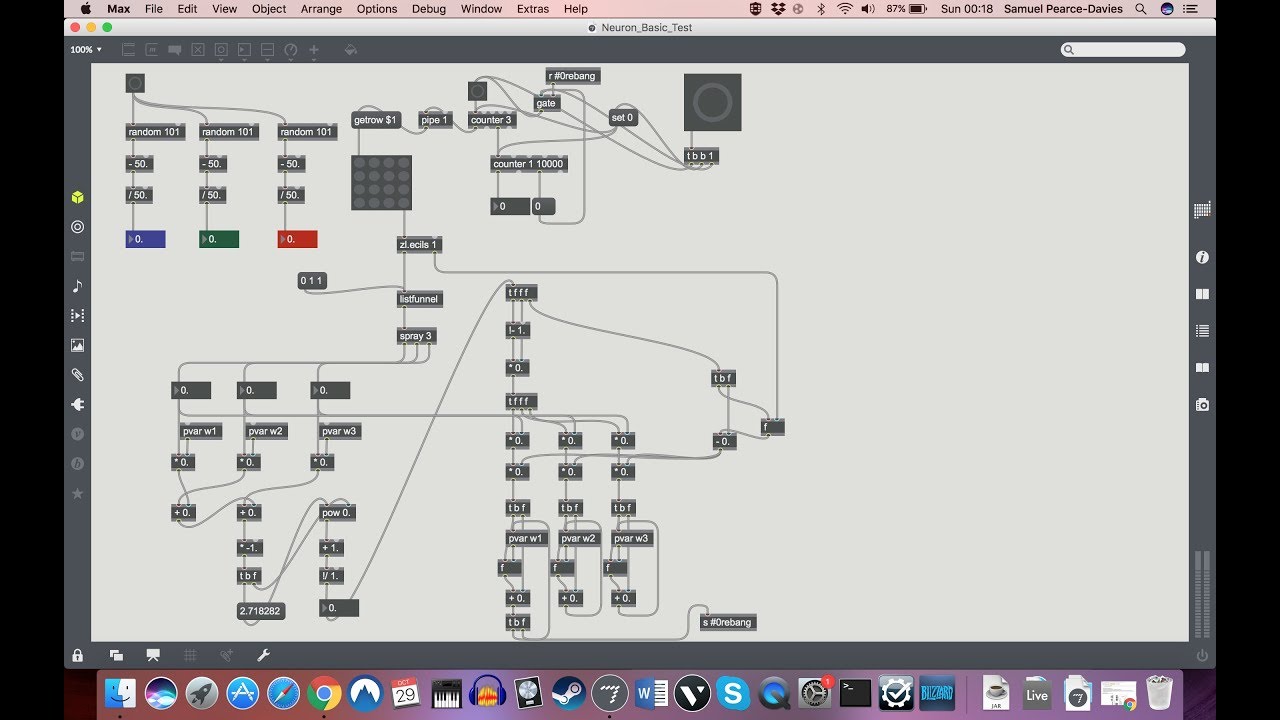 Max/MSP Neural Network Tutorial 1: Our First Neuron!