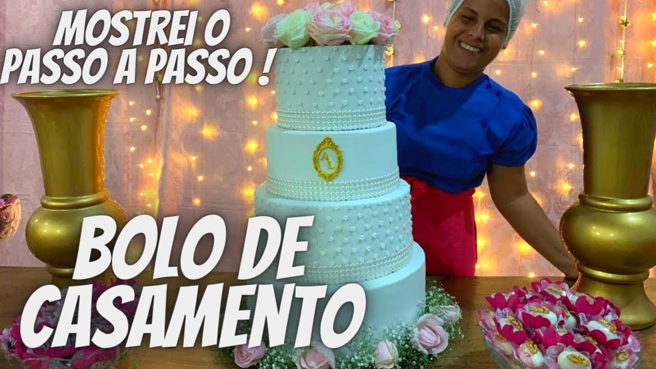BOLO DE CASAMENTO DE PASTA AMERICANA / 4 ANDARES