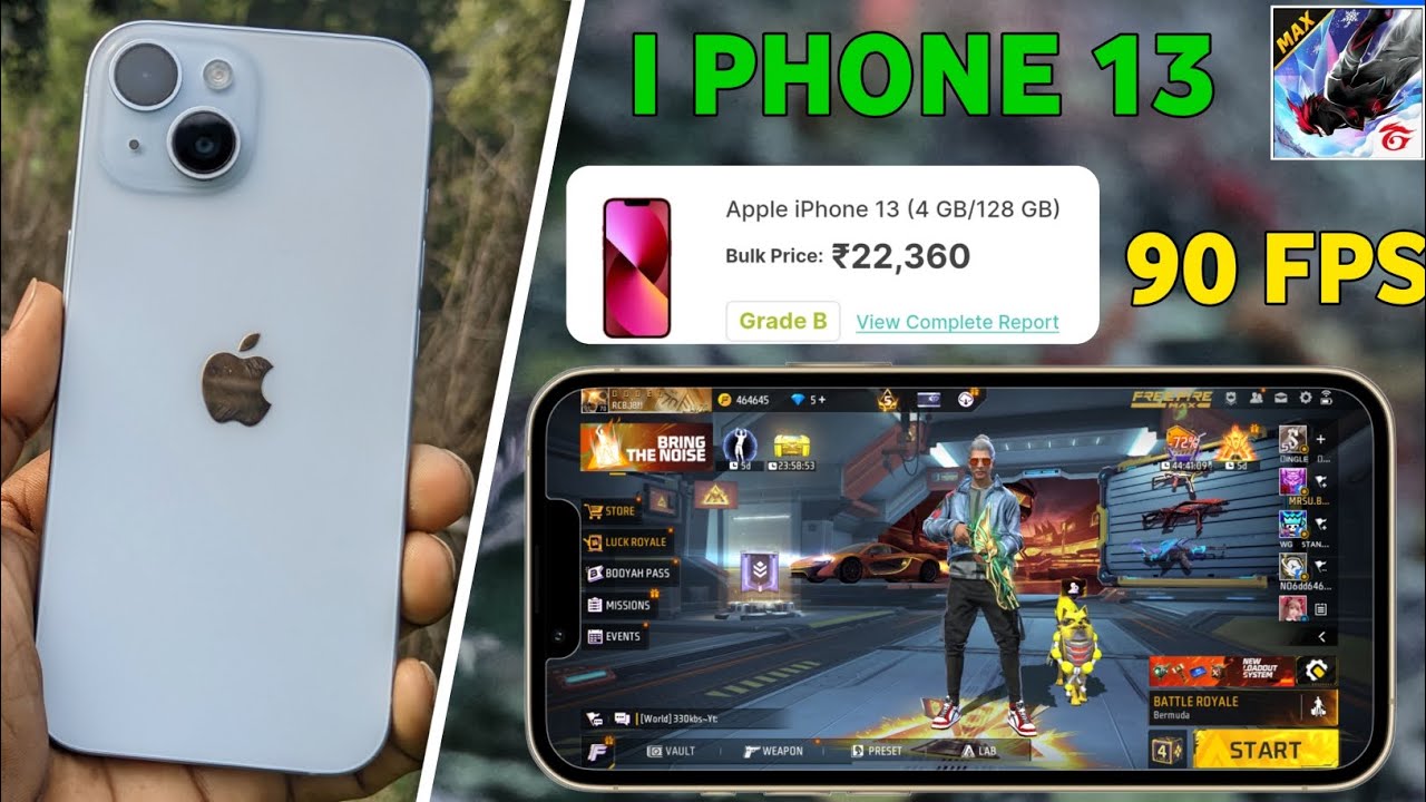 iphone 13 cashify gaming test // iphone 13 unboxing gaming test // iphone 13 free fire test