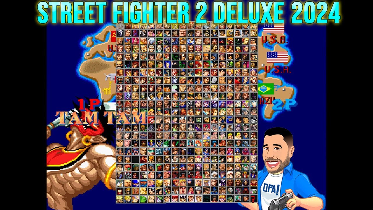 Street Fighter 2 Deluxe 2024 - Jogando com Tam Tam - Roda em PC fraco.
