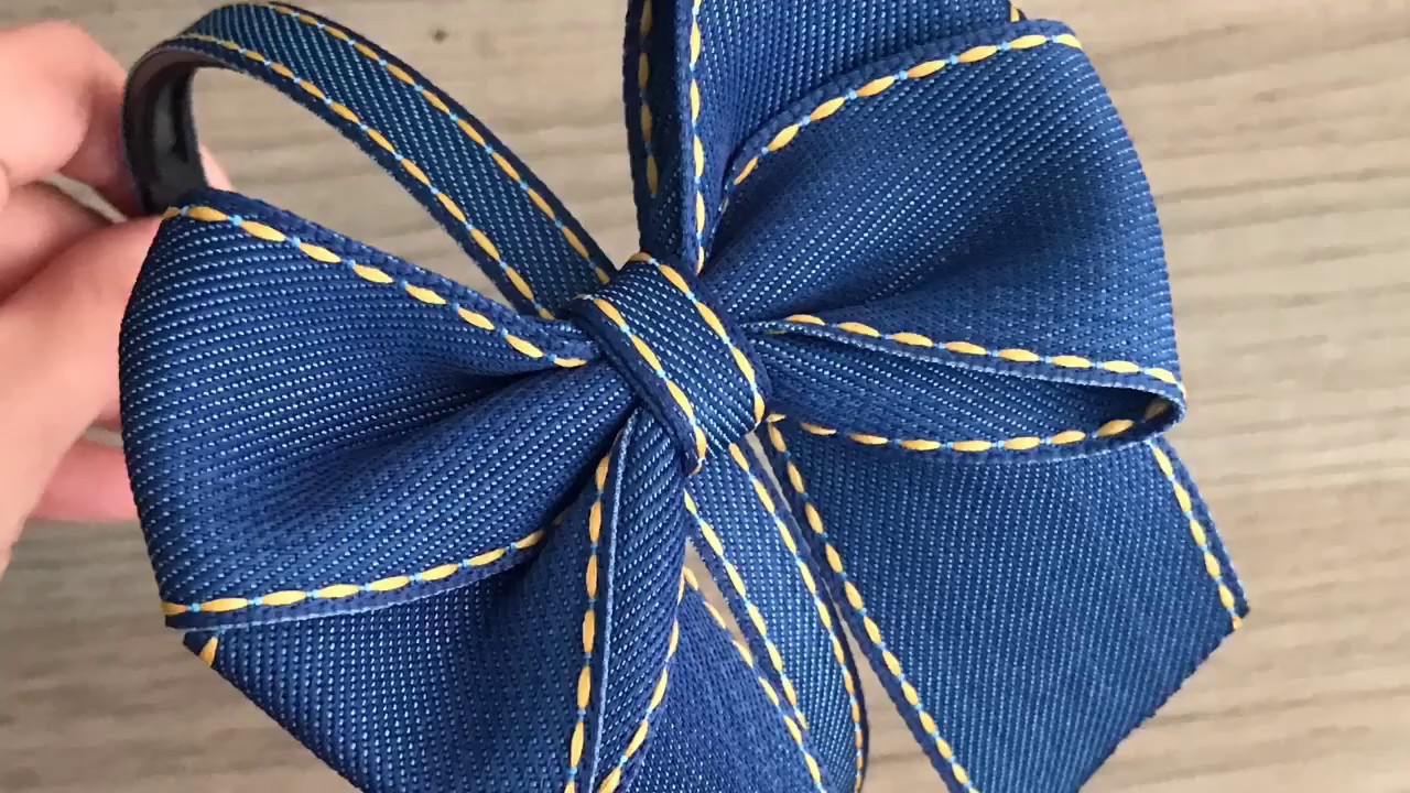 Tiara Jeans com Laço Cruzado / Jujuba / Arco-íris