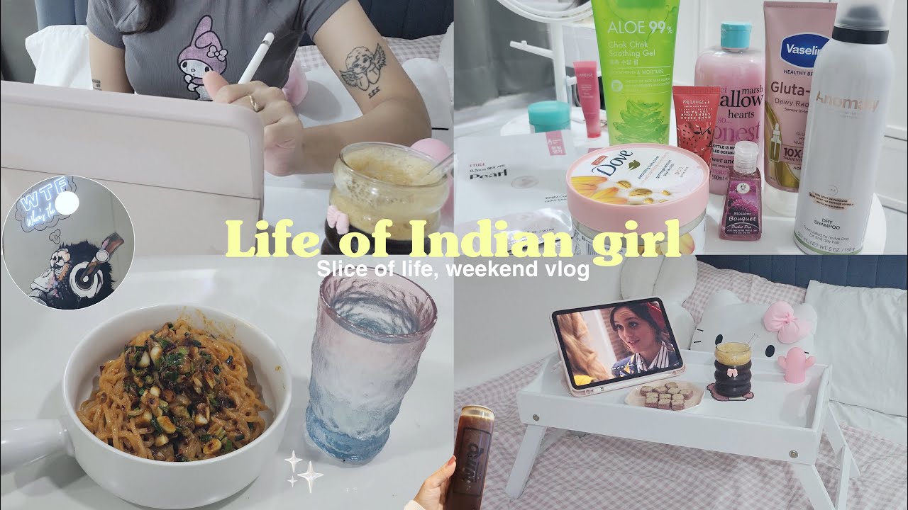 VLOG : Cozy days in my life 🍂| aesthetic vlog Indian | what I eat, unboxing, hair care routine etc.