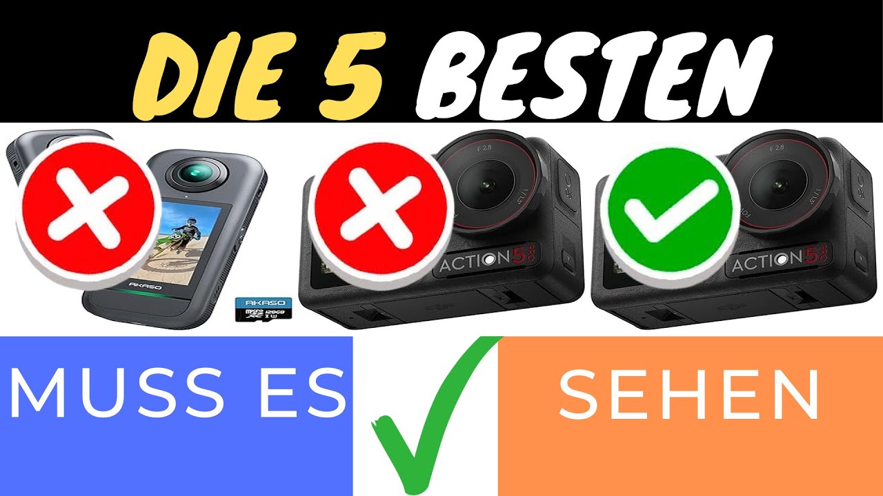 DIE BESTEN ACTION KAMERAS 2025: 5.7K STABILISIERUNG & 360° FUNKTION 📸🔥