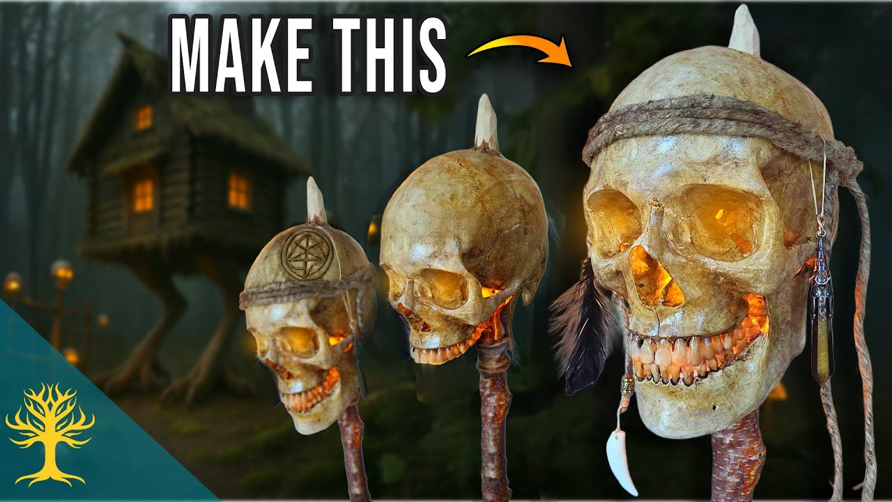 DIY Glowing Skull Lantern (Baba Yaga Folklore Inspired!)
