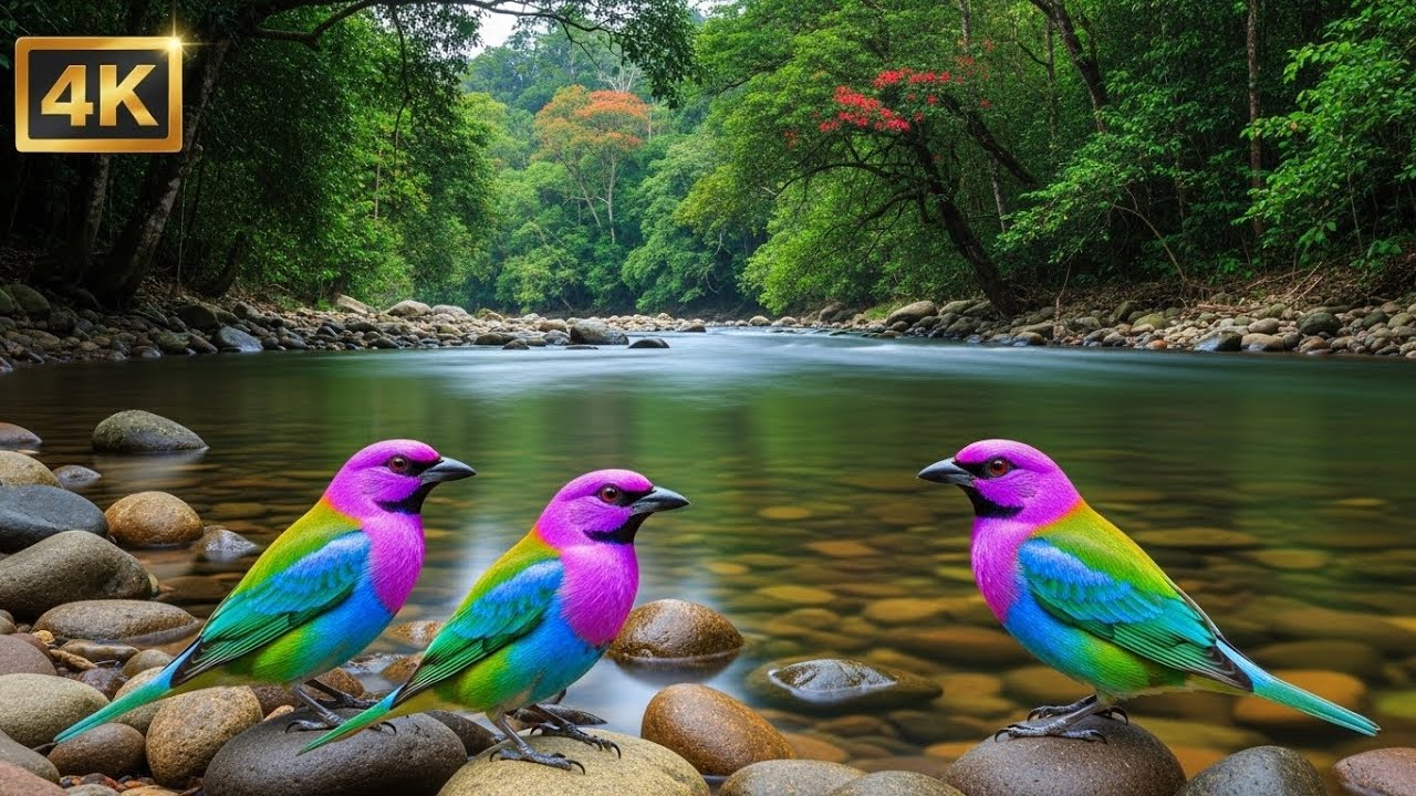 Healing Nature Piano with Birdsong and Flowing River for Sleep, Study and Mind Reset