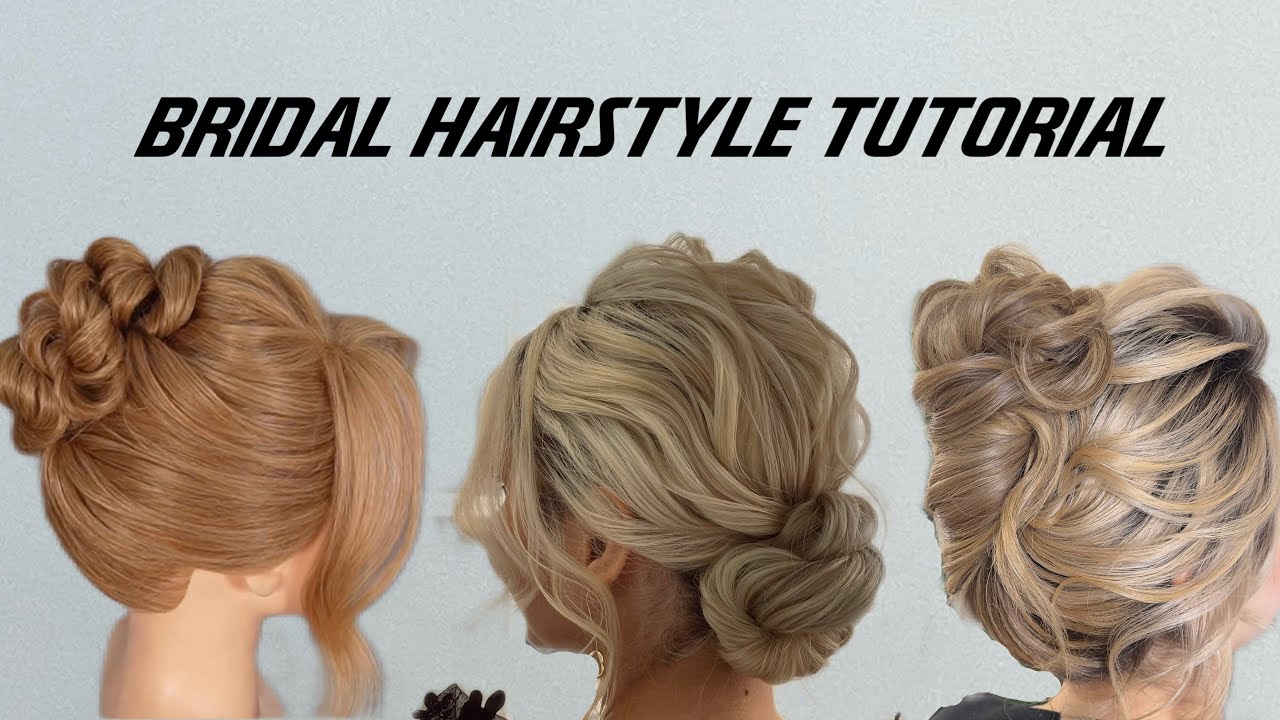 آموزش ۳شینیون اروپایی سالنی😍Bridal hairstyle tutorial