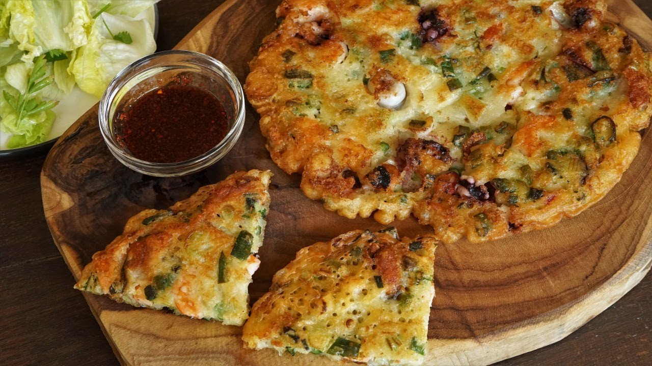 Galettes croustillantes aux fruits de mer coréennes : Recette facile & rapide - Cooking With Morgane