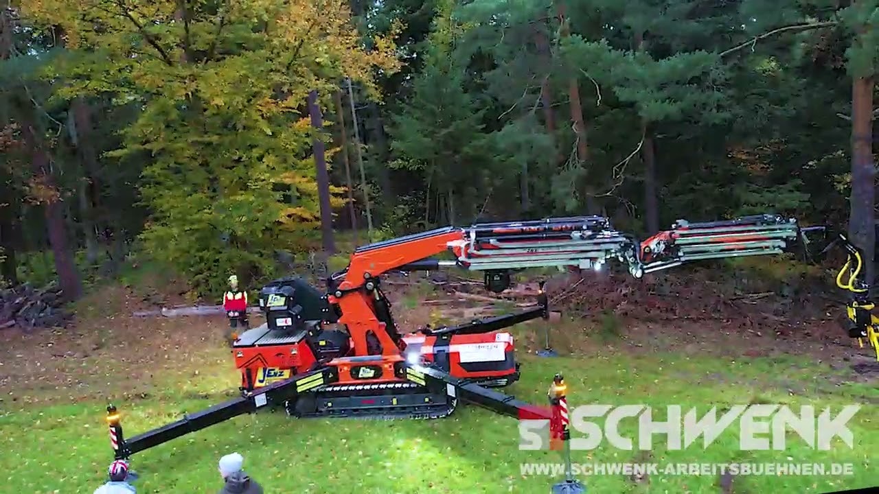Schwenk Arbeitsbühnen GmbH - Waldtag mit Jekko JF545 Raupenknickasrmkarn