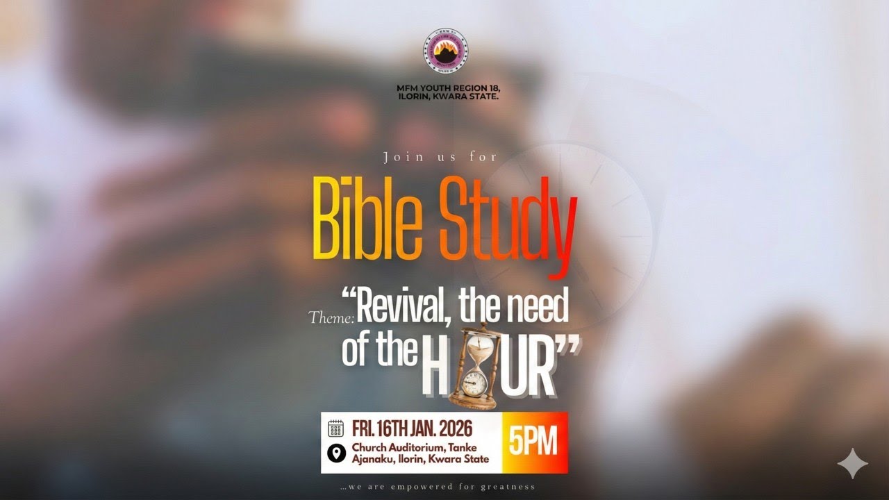 BIBLE STUDY FRIDAY 30-01-2026